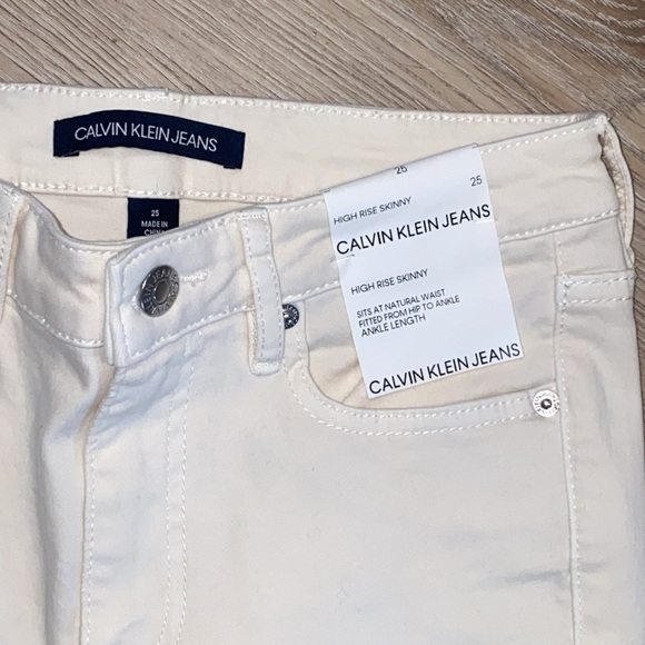 NWT Calvin Klein Jeans High Rise Skinny 25 - Picture 2 of 4